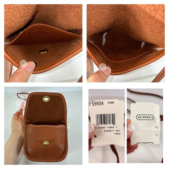 NEW Vintage Coach Everett Bag 9934 British Tan USA 1994 - Picture 10 of 10